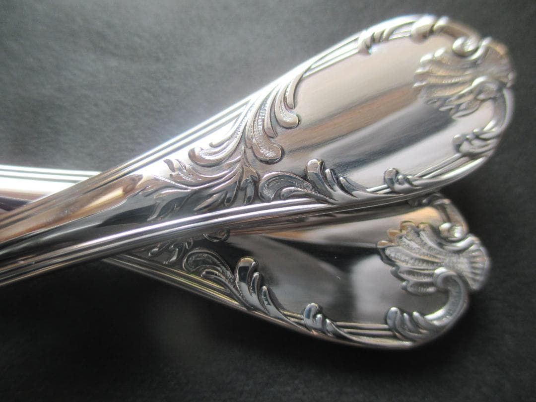 未使用☆仏蘭西高級銀器クリストフルシルバー コーヒースプーン2本セット　マルリー