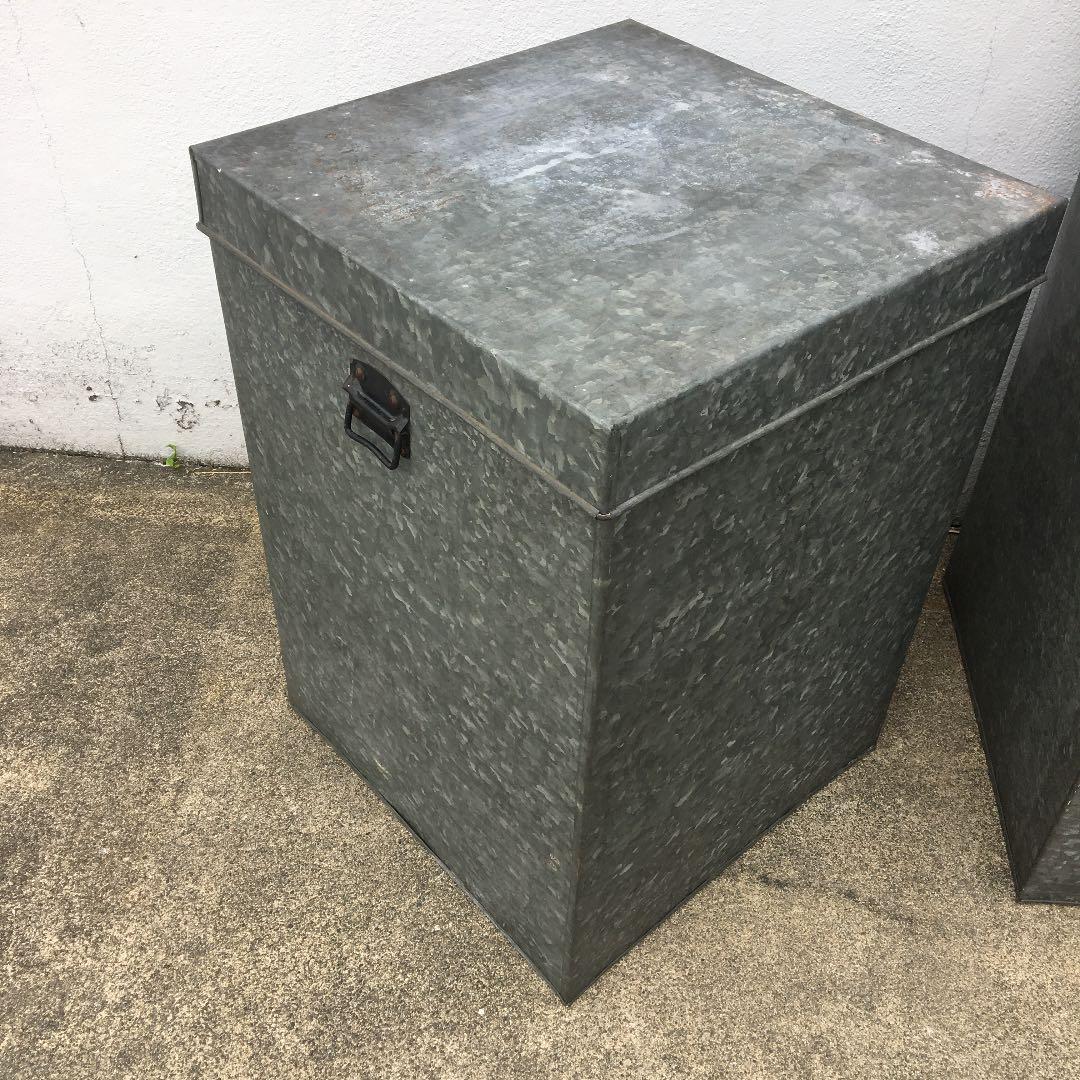 名古屋限定送料無料　ブリキ　衣装ケース　特大　ビンテージ　昭和レトロ