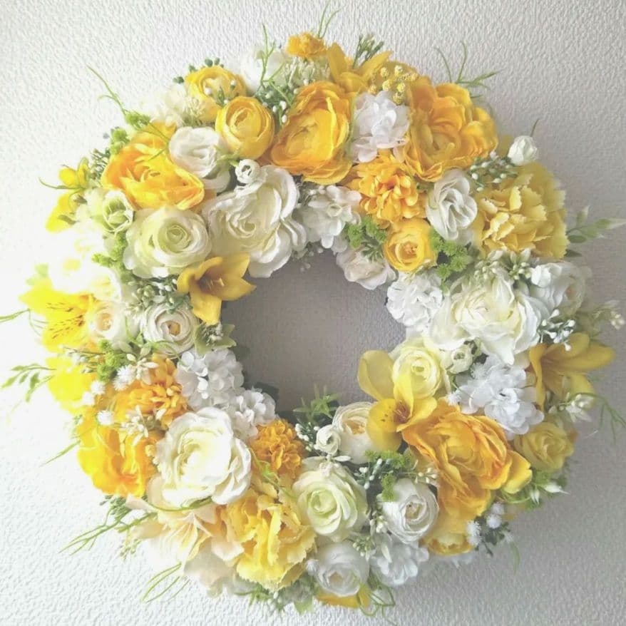 光触媒❣️特大フラワーリース♪新年を華やかにお迎え♪抗菌消臭インテリア♪造花