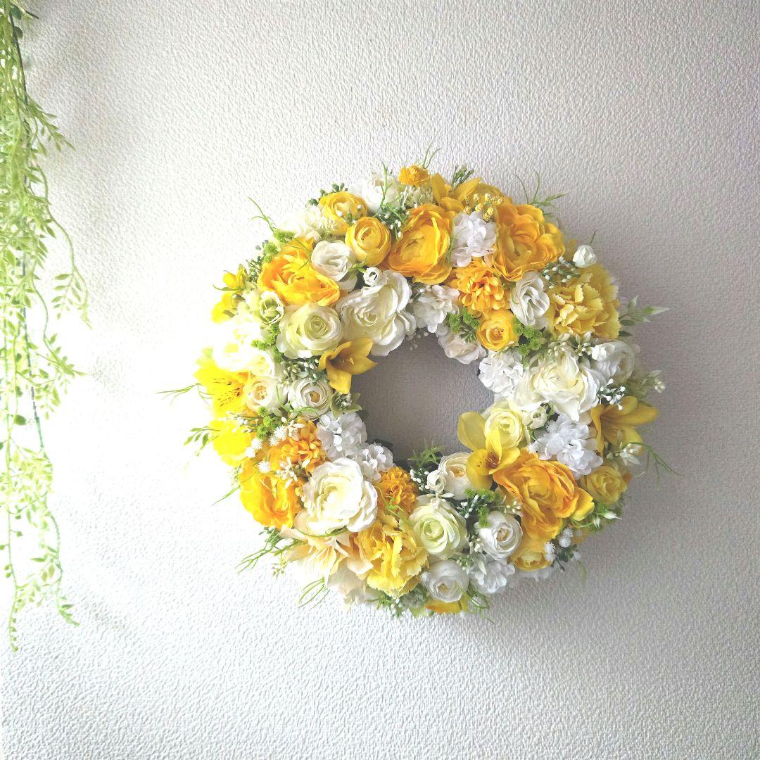 光触媒❣️特大フラワーリース♪新年を華やかにお迎え♪抗菌消臭インテリア♪造花