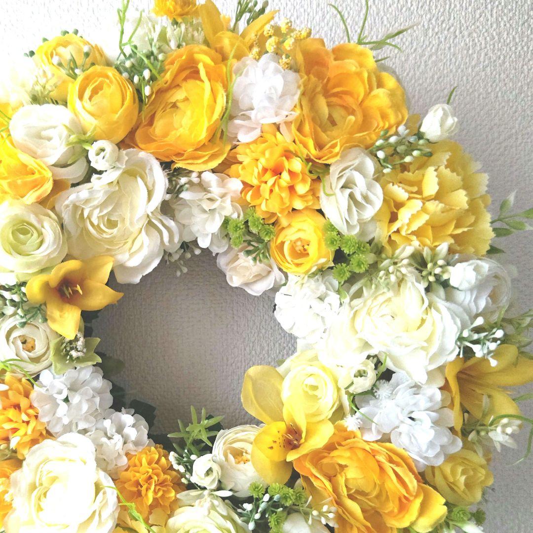 光触媒❣️特大フラワーリース♪新年を華やかにお迎え♪抗菌消臭インテリア♪造花