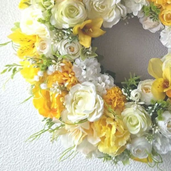 光触媒❣️特大フラワーリース♪新年を華やかにお迎え♪抗菌消臭インテリア♪造花