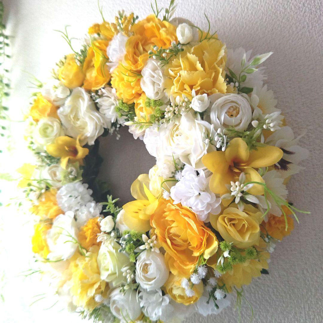 光触媒❣️特大フラワーリース♪新年を華やかにお迎え♪抗菌消臭インテリア♪造花