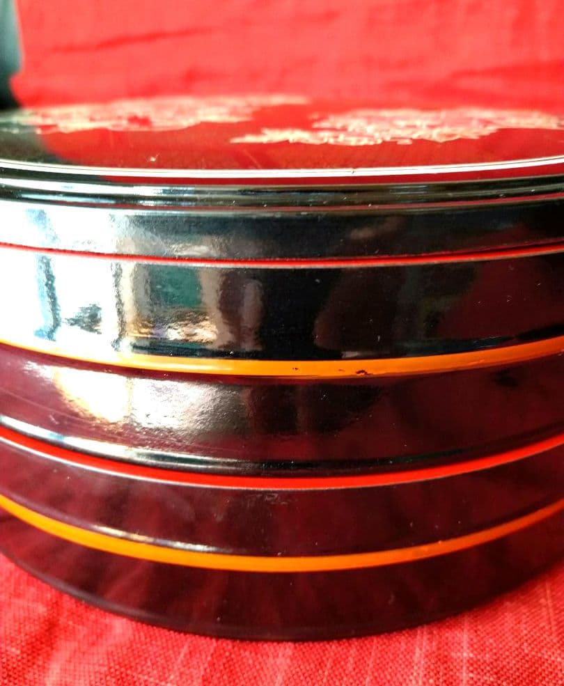 ♥希少５０年前・超レアヴィンテージ品♥花柄・漆塗り特大箱と２段丸重箱1個選べます