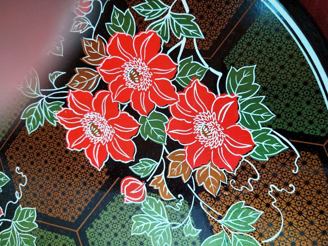 ♥希少５０年前・超レアヴィンテージ品♥花柄・漆塗り特大箱と２段丸重箱1個選べます