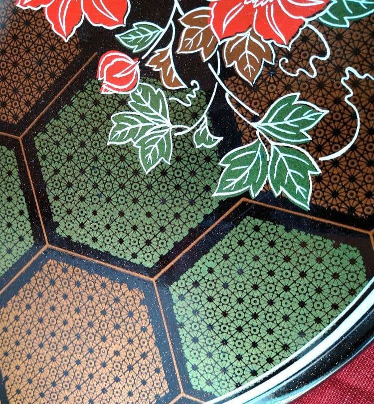 ♥希少５０年前・超レアヴィンテージ品♥花柄・漆塗り特大箱と２段丸重箱1個選べます