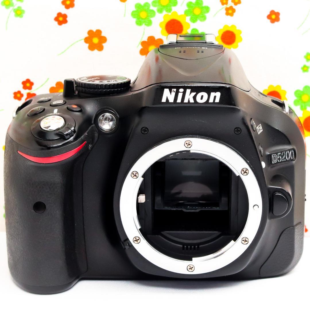 ニコン Nikon D5200☆高画質一眼レフ☆スマホ転送可☆動画撮影可！
