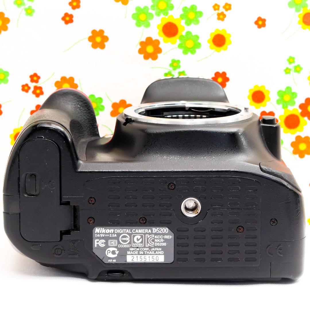 ニコン Nikon D5200☆高画質一眼レフ☆スマホ転送可☆動画撮影可！