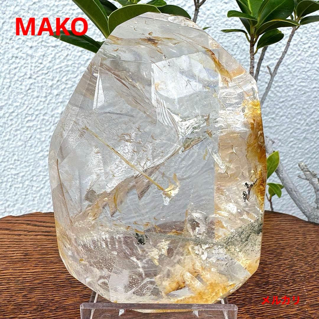 M1784☆ガーデンルチルクォーツ原石1.0Kg☆マニハール産☆N50203-A