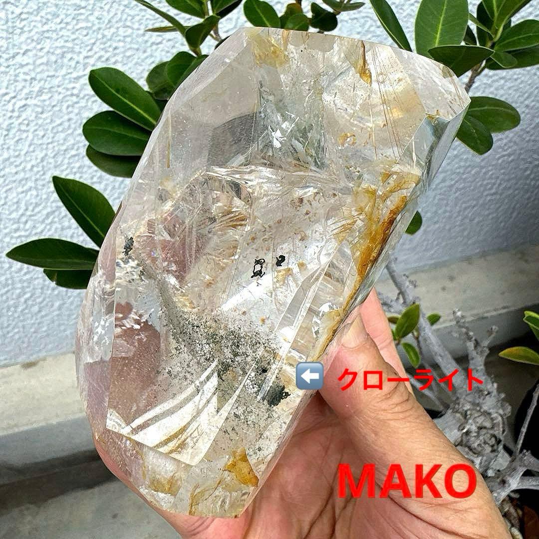 M1784☆ガーデンルチルクォーツ原石1.0Kg☆マニハール産☆N50203-A