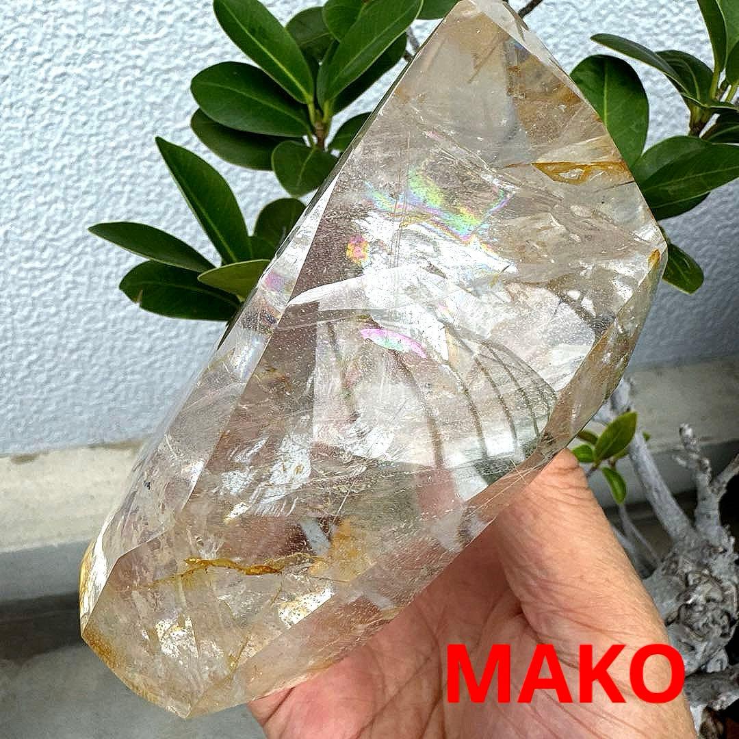 M1784☆ガーデンルチルクォーツ原石1.0Kg☆マニハール産☆N50203-A