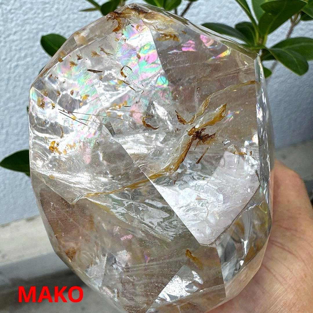 M1784☆ガーデンルチルクォーツ原石1.0Kg☆マニハール産☆N50203-A