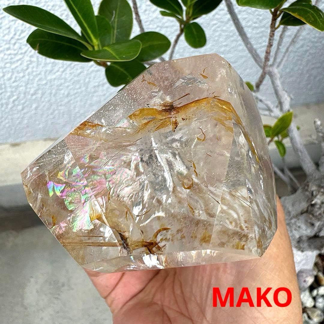 M1784☆ガーデンルチルクォーツ原石1.0Kg☆マニハール産☆N50203-A