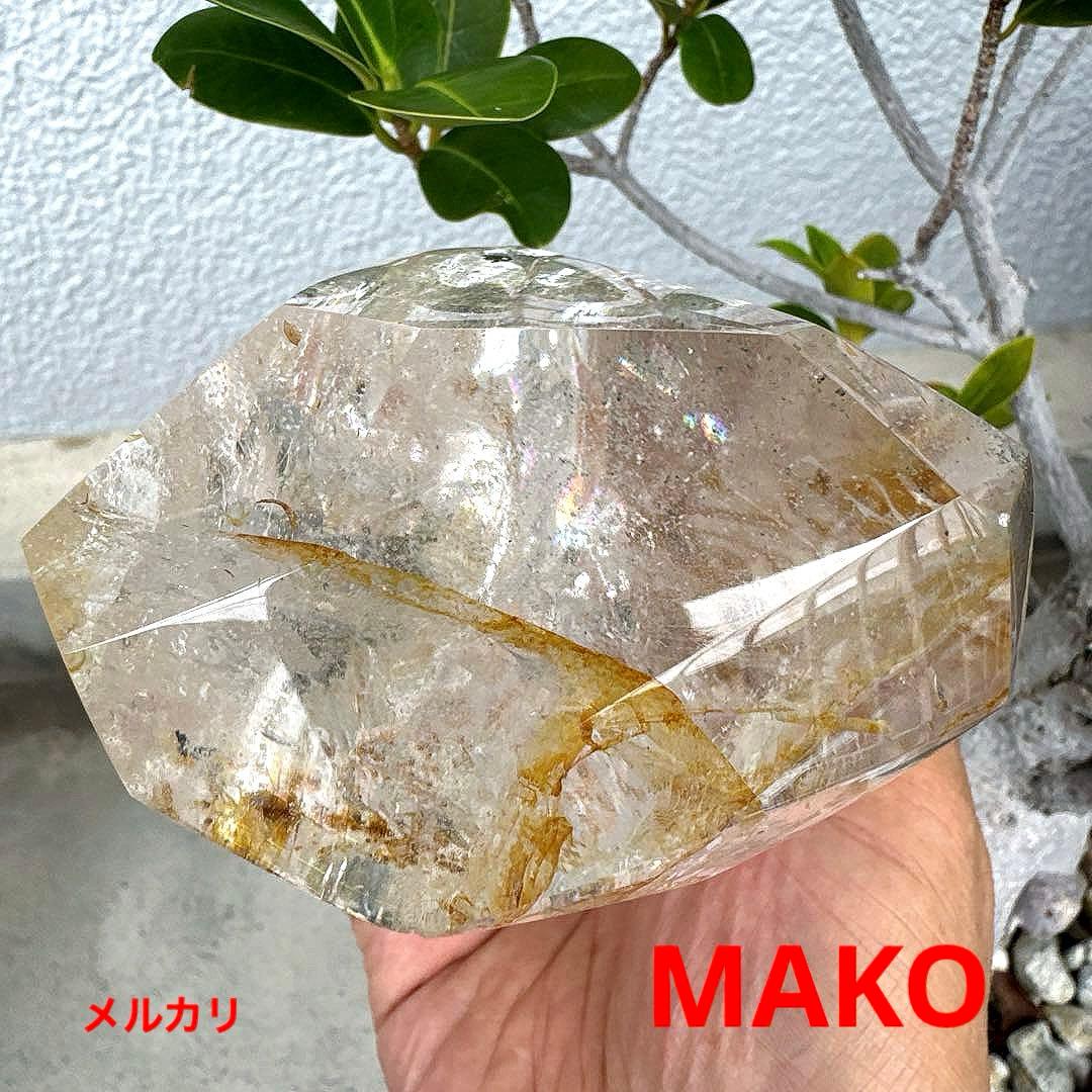 M1784☆ガーデンルチルクォーツ原石1.0Kg☆マニハール産☆N50203-A