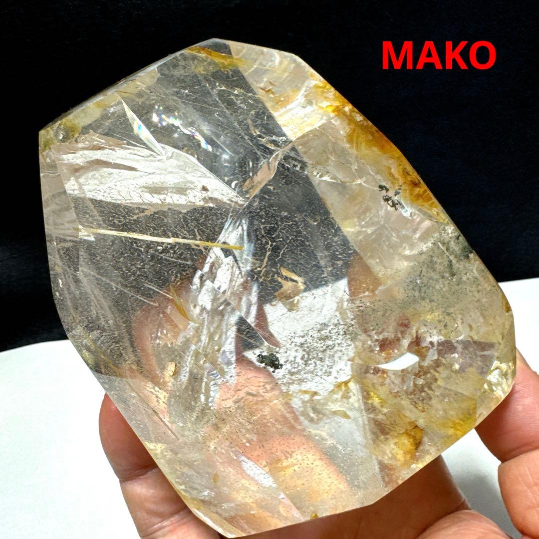 M1784☆ガーデンルチルクォーツ原石1.0Kg☆マニハール産☆N50203-A