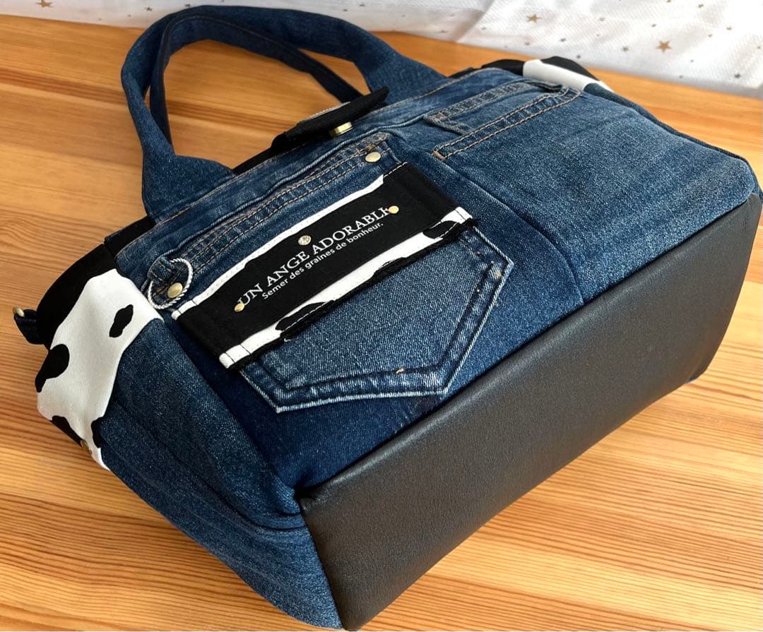 デニムリメイクバッグ（L）No.800☆ハンドバッグ　マザーズバッグ