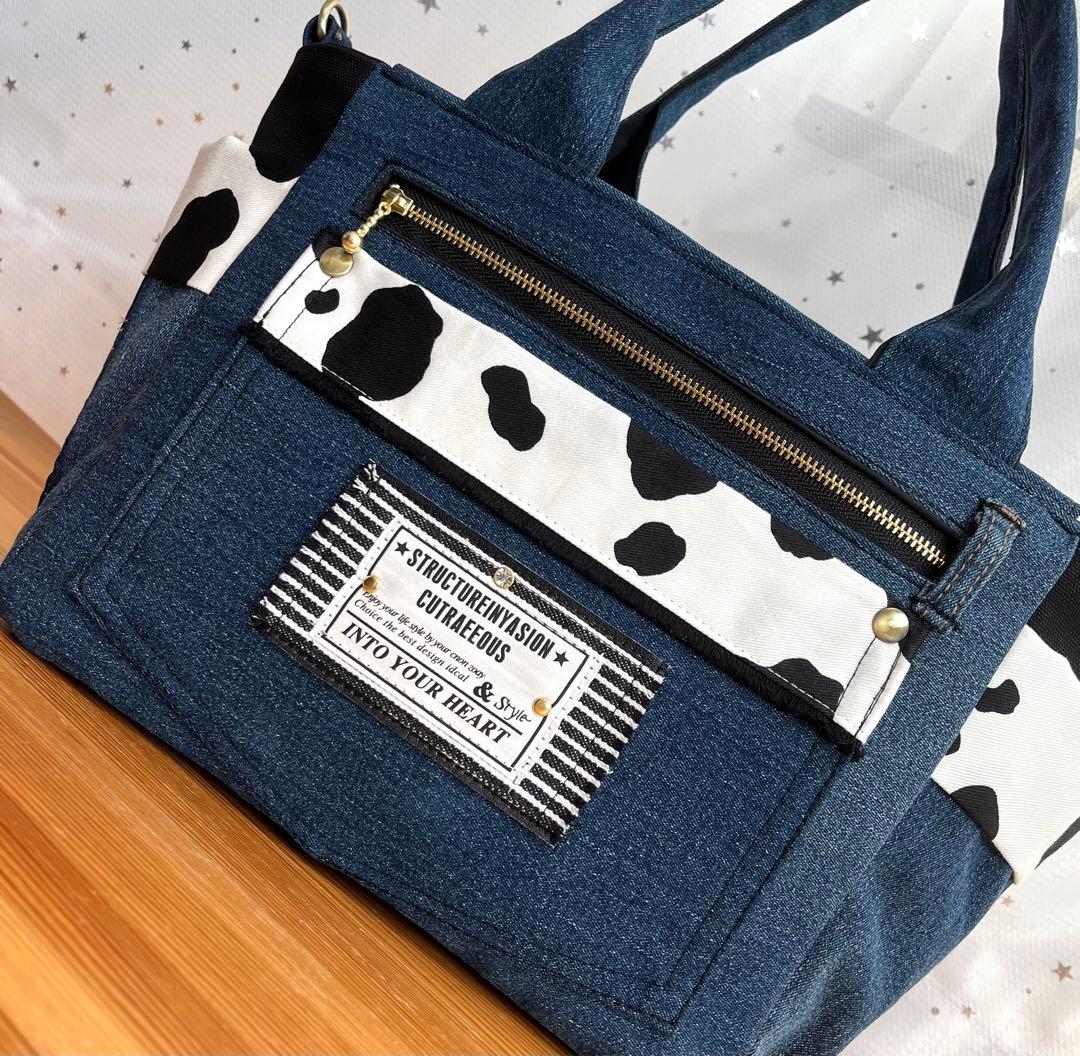 デニムリメイクバッグ（L）No.800☆ハンドバッグ　マザーズバッグ