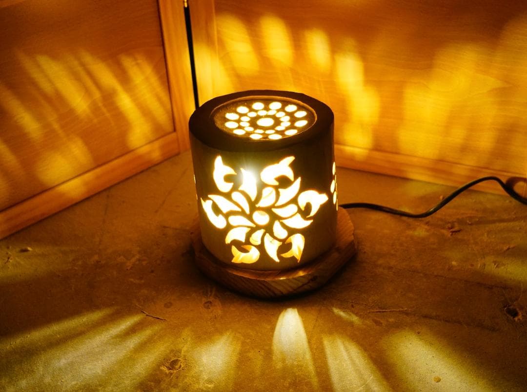 ◆全面彫◆竹灯り・竹あかり・竹灯籠　 ～～ 癒しの灯り ★竹灯★～～