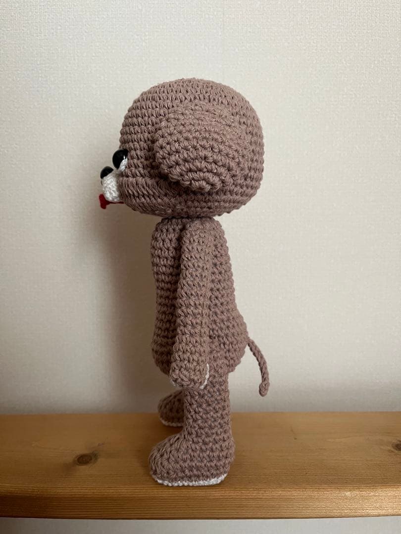 ハンドメイド あみぐるみ　犬のあみぐるみ　ビックモタポさん22cm ⑩