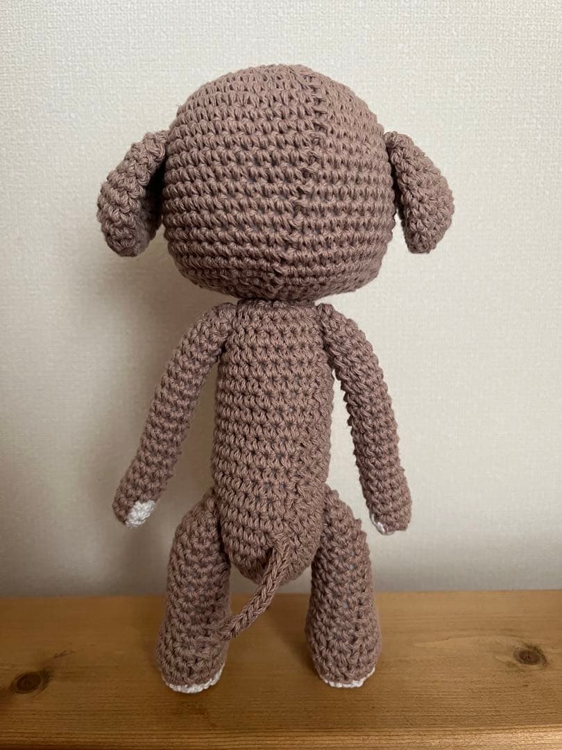 ハンドメイド あみぐるみ　犬のあみぐるみ　ビックモタポさん22cm ⑩