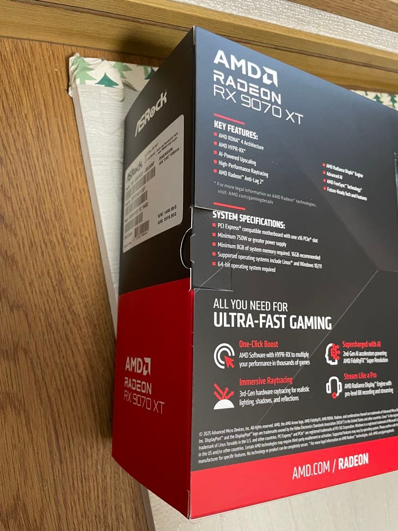 メーカー保証2年ASRock Radeon RX9070 XT taichi