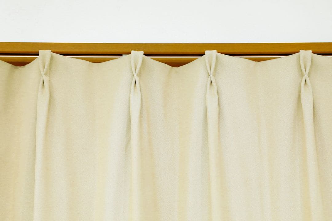 あんこ　1級遮光防炎　BE 4枚　レースカーテン　4枚