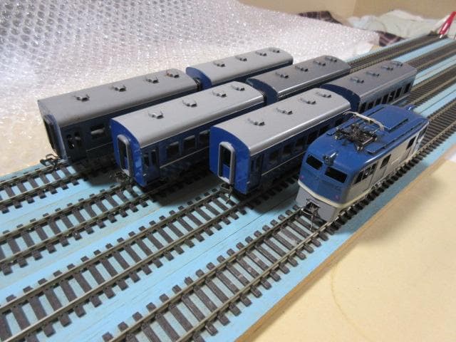 鉄道模型入門 豆ブルートレイン　機関車・客車７両セット （HOゲージ）カツミ製品