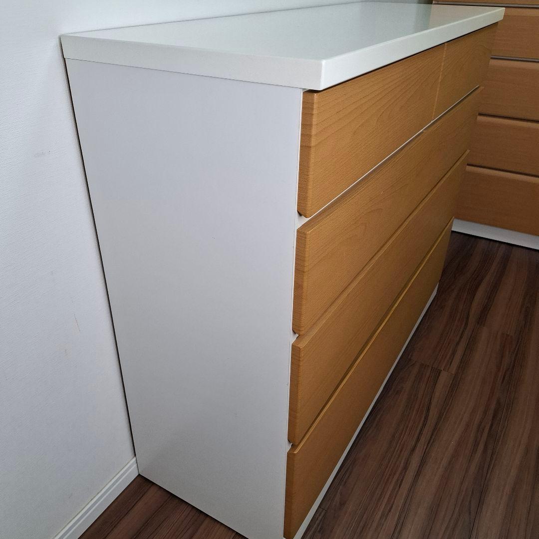 ✨送料込 ニトリ チェスト タンス 収納 ナチュラルブラウン ホワイト 大容量