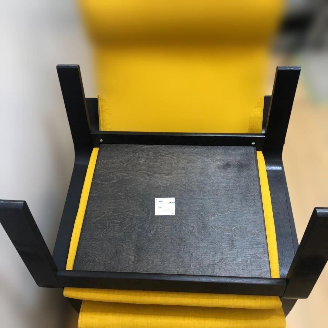 送料無料 IKEA ポエング アームチェア オットマン イエロー 251215