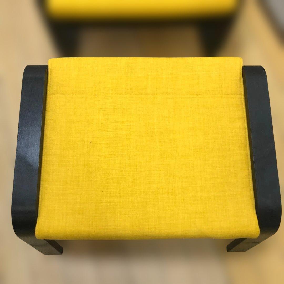 送料無料 IKEA ポエング アームチェア オットマン イエロー 251215