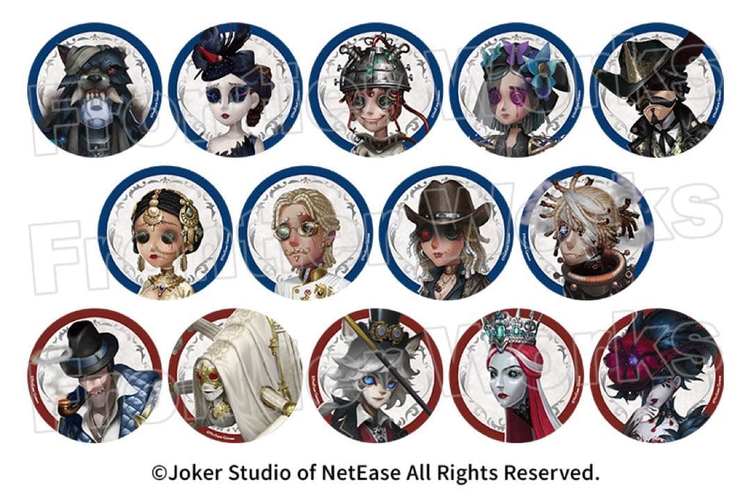 アイデンティティ　第五人格　缶バッジ　設定画SSR Vol.1　10箱セット