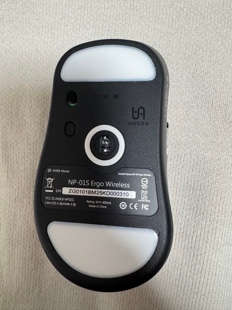vaxee NP-01S Ergo ワイヤレスマウス（ブラック）
