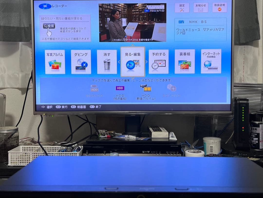 リモコン付　1TB 2番組録画　シャープ　BDレコーダー　BDーNW1200