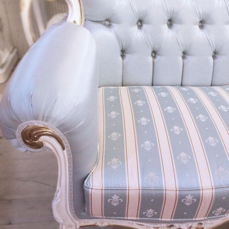 二人掛けソファ 幅190cm ロココ 白家具 ダブルソファ 602-1032