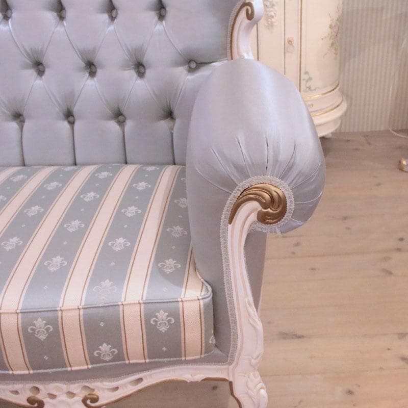 二人掛けソファ 幅190cm ロココ 白家具 ダブルソファ 602-1032