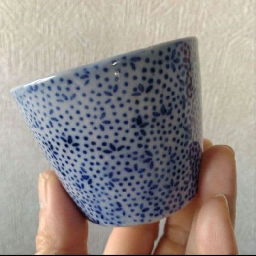 古伊万里染付印判小紋柄蕎麦猪口江戸時代幕末明治