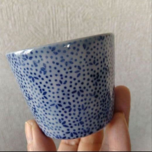 古伊万里染付印判小紋柄蕎麦猪口江戸時代幕末明治