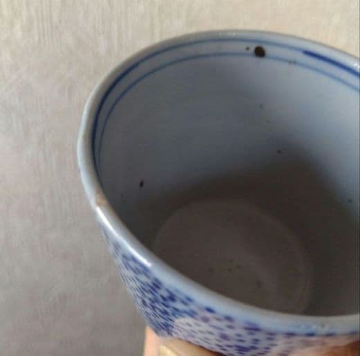 古伊万里染付印判小紋柄蕎麦猪口江戸時代幕末明治