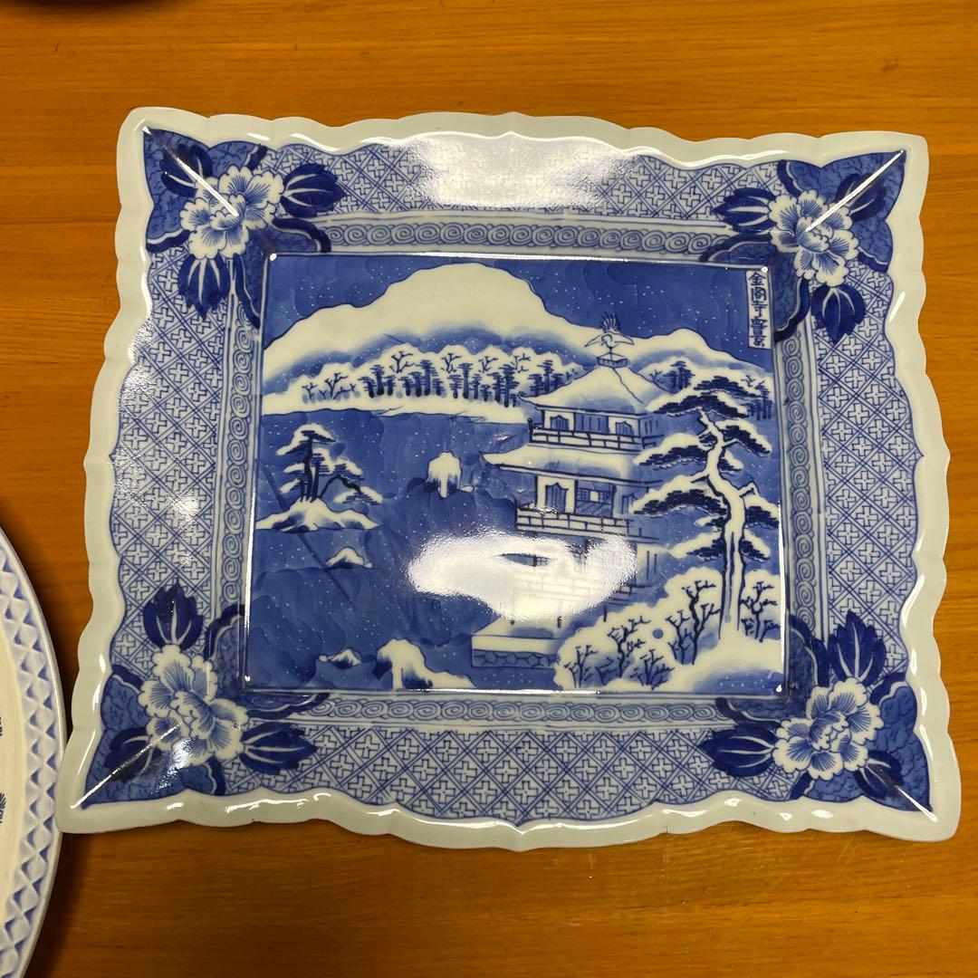 骨董　縁起物　宝船　大皿　角皿