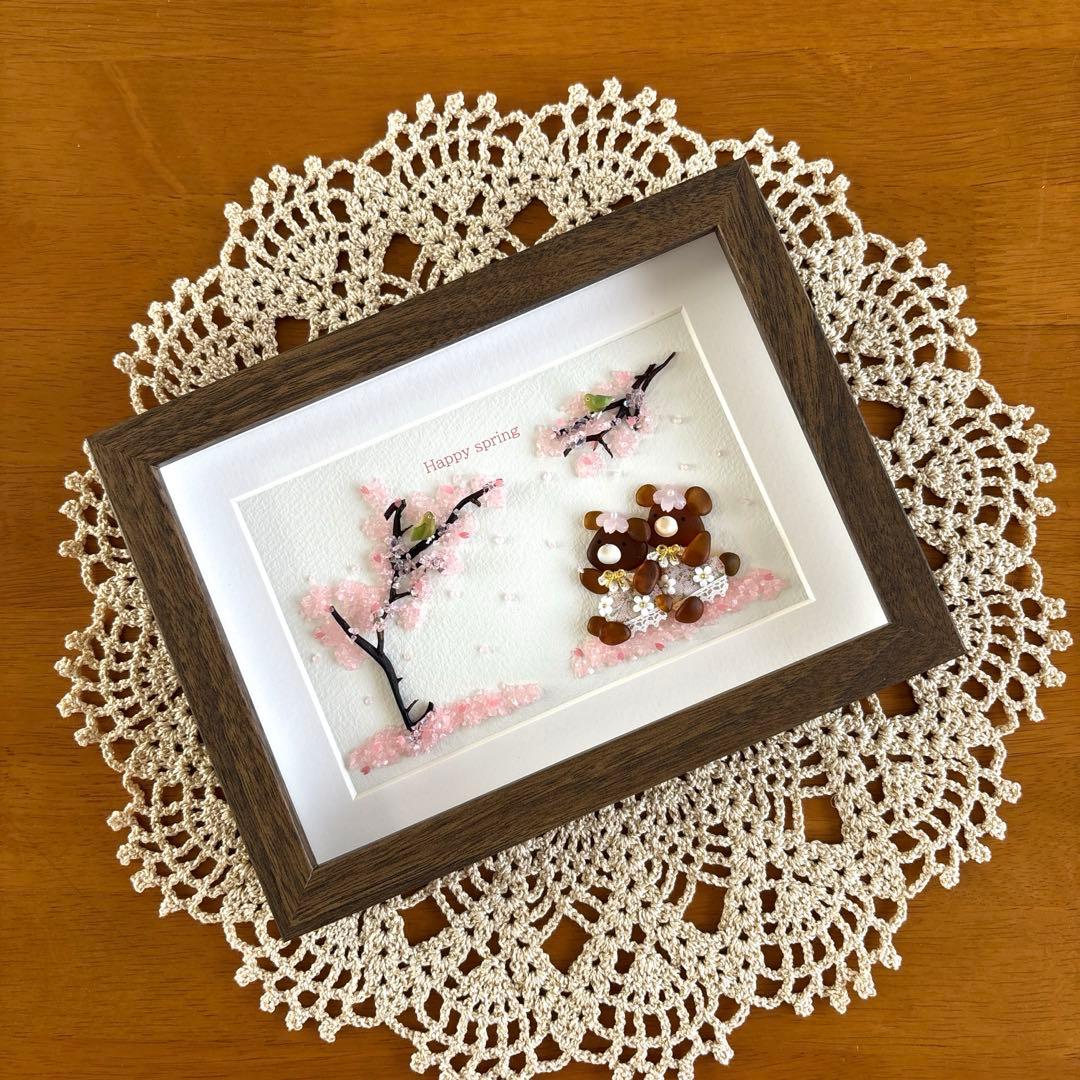 シーグラスアート❁桜綺麗だねぇ…♡❁