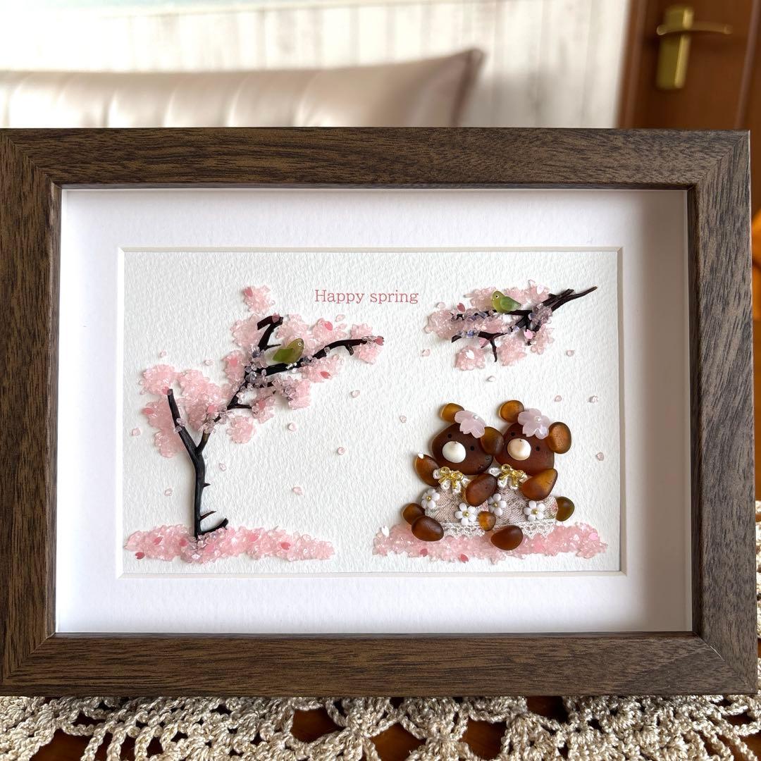 シーグラスアート❁桜綺麗だねぇ…♡❁