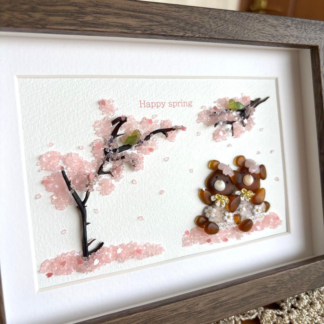 シーグラスアート❁桜綺麗だねぇ…♡❁