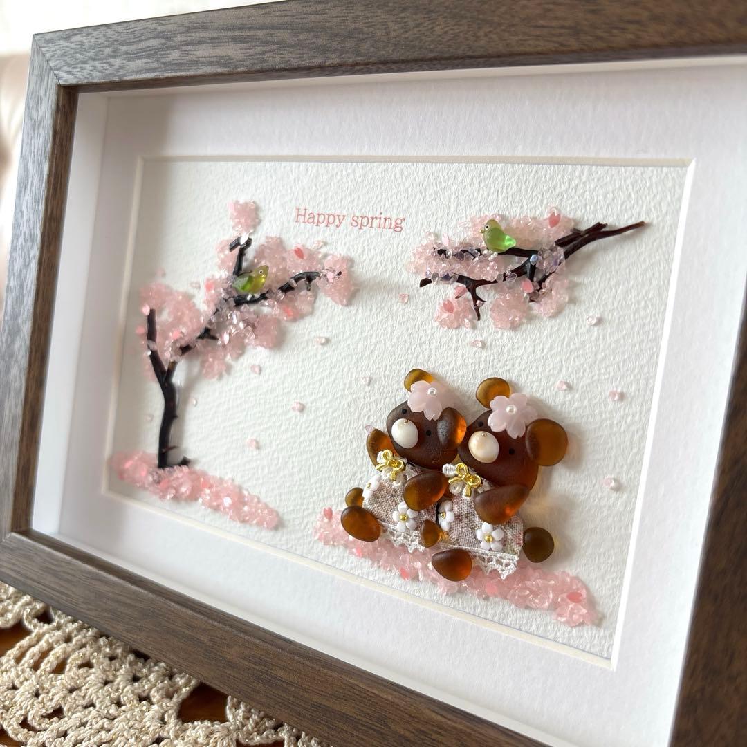 シーグラスアート❁桜綺麗だねぇ…♡❁