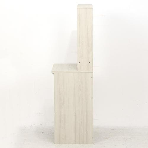 【新品・送料無料】メルル ドレッサー(三面鏡) スツール付き ホワイト 木目調