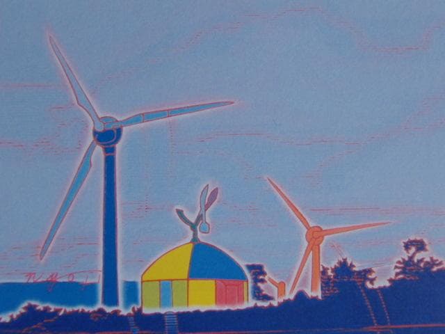 中野庸二、【風も波も…pao】、希少な限定額装用画集画、新品高級額 額装付