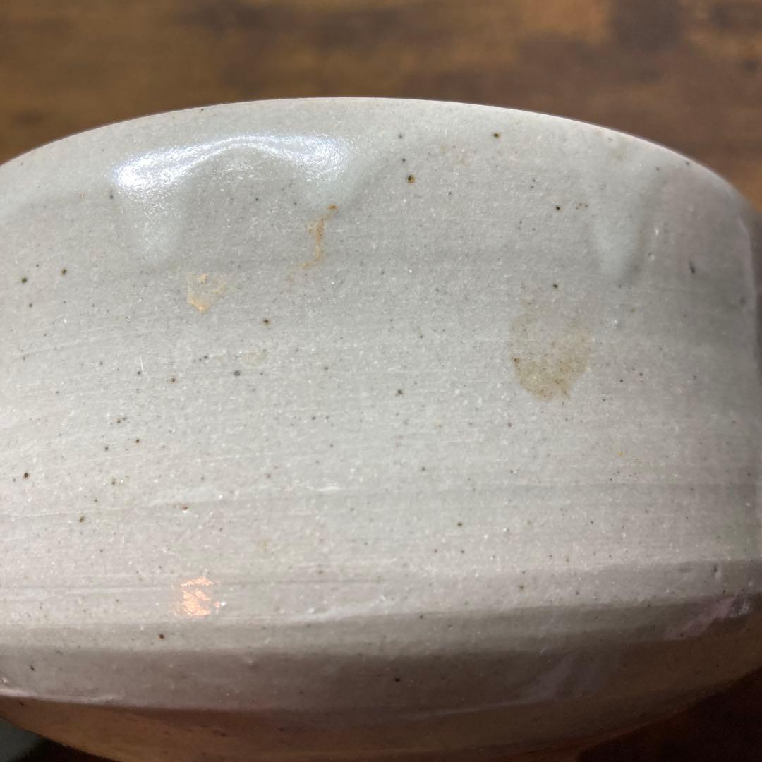 D-4 【美品】茶道具 抹茶碗 鉄絵 竹・網目紋 作家物 陶印あり