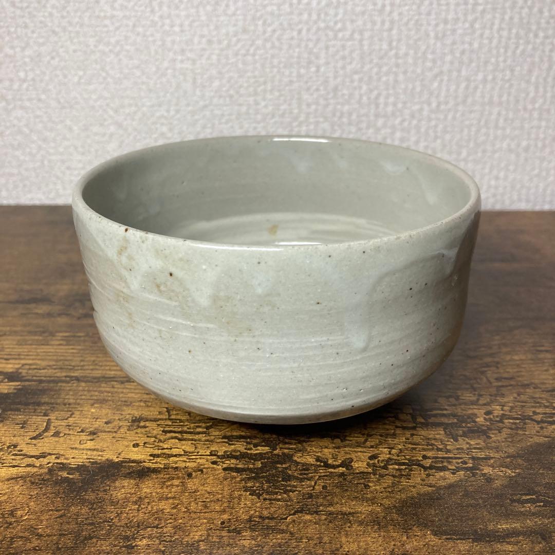 D-4 【美品】茶道具 抹茶碗 鉄絵 竹・網目紋 作家物 陶印あり
