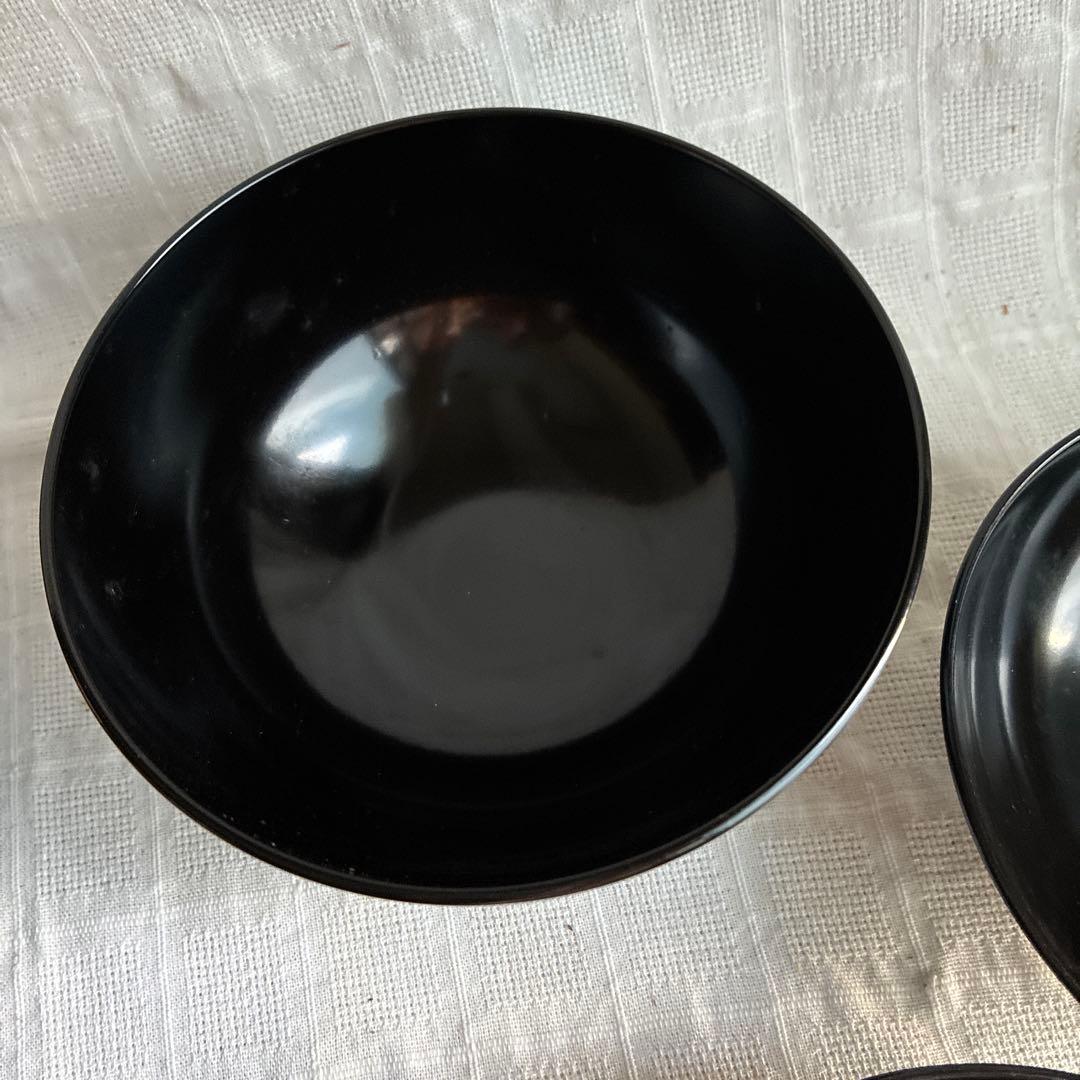 会津塗　吸物＆雑煮椀　高台　5客組　老松