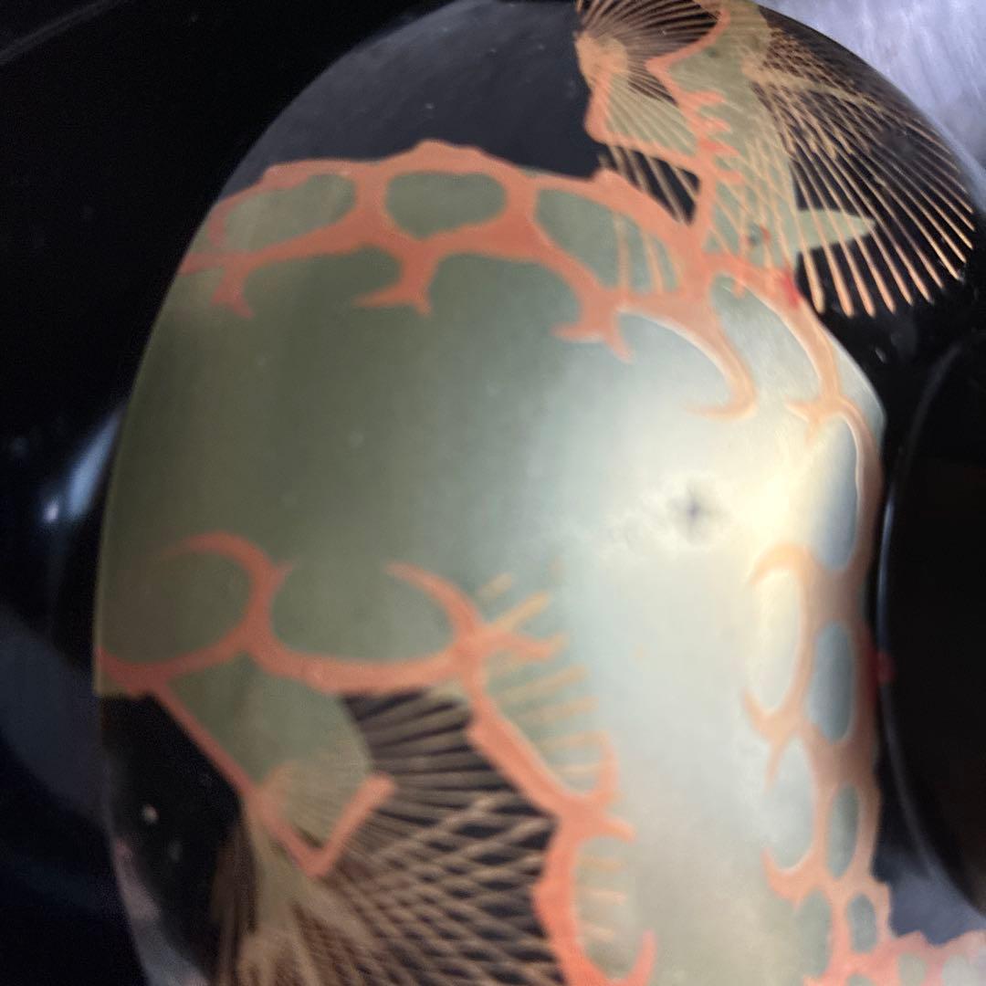 会津塗　吸物＆雑煮椀　高台　5客組　老松