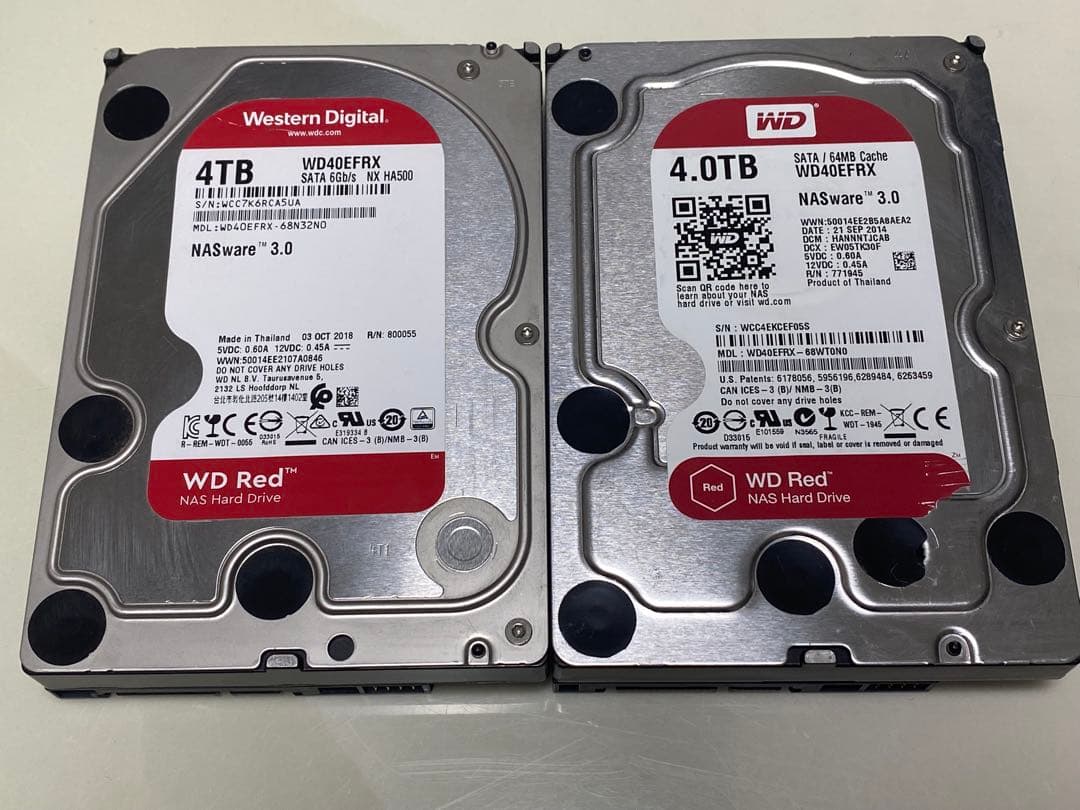 WD 3.5インチHDD 4TB 2台セット